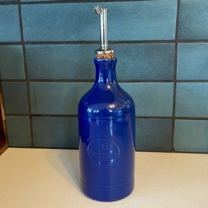 Emile Henry Ceramic Oil Cruet Bottle BLUE